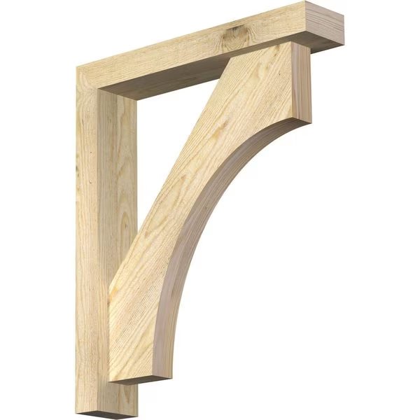 Westlake Block Rough Sawn Bracket w/ Offset Brace, Douglas Fir, 4